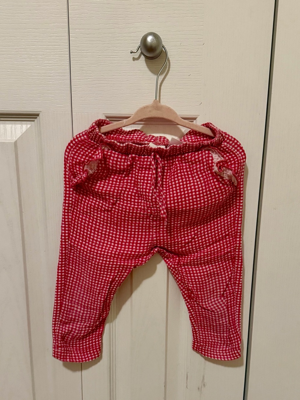 Zara Red Gingham Kids Pants